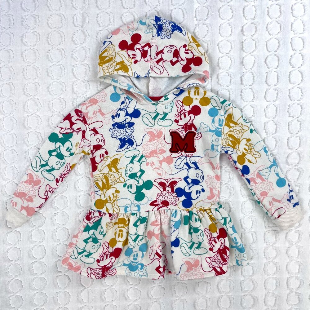 Disney Junior Minnie Mouse Hoodie Peplum Sweatshirt Girls Size 5T